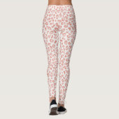 Leggings Motif de léopard de corail rose branché (Dos)