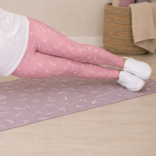 Leggings Motif de lettre rose aquarelle Blush moderne
