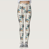Leggings Motif de libellule coloré (Devant)