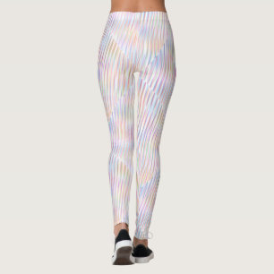 Leggings Motif de ligne colorée Design wave art