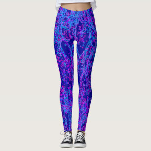 Leggings Motif de ligne courbe multicolore Neon