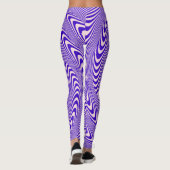 Leggings motif de lignes de tourbillon hypnotique. bleu bla (Dos)