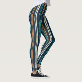Leggings Motif de lignes verticales abstraites (Droite)