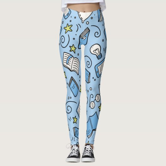 Leggings Motif de livre (Devant)