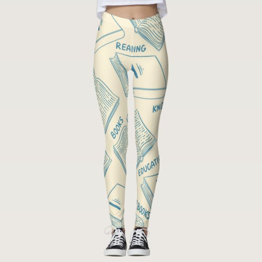 Leggings Motif de livre (Devant)