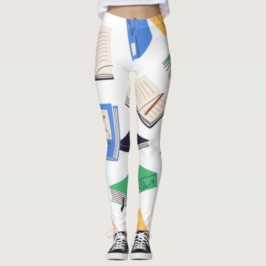 Leggings Motif de livre (Devant)