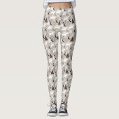 Leggings Motif de l'ours de bois du mignon Doodland (Devant)