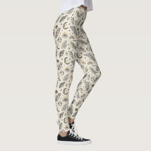 Leggings Motif de lune étoiles célestes mystiques