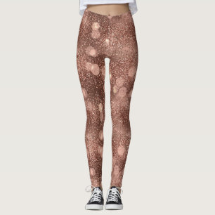 Leggings Motif de luxe avec paillettes de rose gold