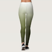 Leggings Motif de maillage de géométrie blanche verte de l' (Dos)