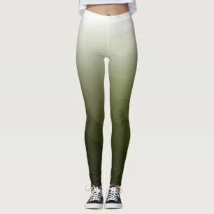 Leggings Motif de maillage de géométrie blanche verte de l'