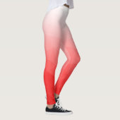 Leggings Motif de maillage géométrique blanc rouge (Droite)