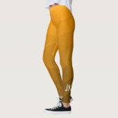 Leggings Motif de maillage géométrique dégradé orange (Gauche)