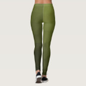 Leggings Motif de maillage géométrique d'olive verte de l'a (Dos)