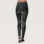 Leggings Motif de maillage géométrique gris foncé noir (Dos)