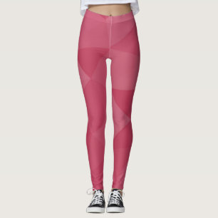 Leggings motif de maillage géométrique rose rose