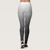 Leggings Motif de maillage gris foncé Gradient blanc (Dos)