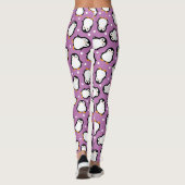 Leggings Motif de manchot violet mignon (Dos)