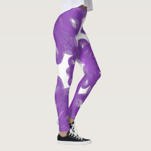 Leggings Motif de mandala à fleurs violettes