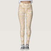 Leggings Motif de mandala abstrait rose doré (Devant)