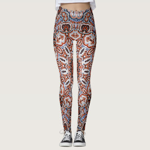 Leggings Motif de mandala aux tons neutres