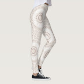 Leggings Motif de mandala beige et crème (Droite)