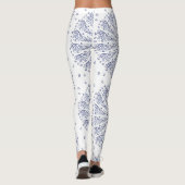 Leggings Motif de mandala bleu (Dos)