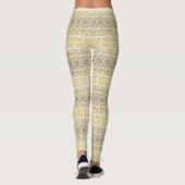 Leggings Motif de mandala jaune doré (Dos)