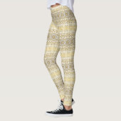 Leggings Motif de mandala jaune doré (Gauche)
