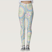 Leggings Motif de mandala multicolore coloré (Devant)