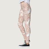 Leggings Motif de Mandala Rose Gold (Gauche)