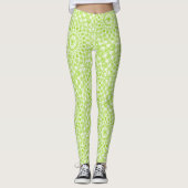 Leggings Motif de mandala vert chartreuse (Devant)