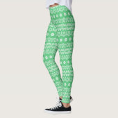Leggings Motif de mandala vert émeraude (Gauche)