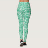 Leggings Motif de mandala vert jade (Dos)