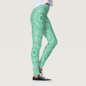 Leggings Motif de mandala vert jade (Droite)