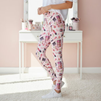 Leggings Motif de Maquillage Inspiré d'Artiste de Beauté Gl