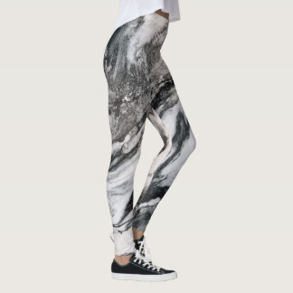Leggings Motif de marbre blanc des Faux