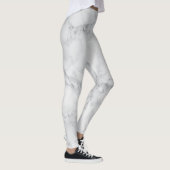 Leggings Motif de marbre gris blanc abstrait de conception (Droite)