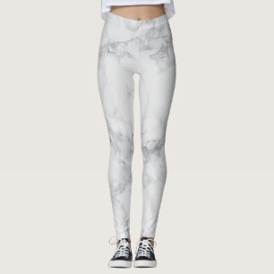 Leggings Motif de marbre gris blanc abstrait de conception