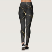 Leggings Motif de marbre noir (Dos)