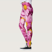 Leggings Motif de marguerite rose (Gauche)
