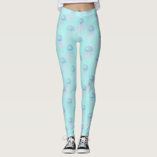 Leggings Motif de méduses colorées – Vie marine sous-marine
