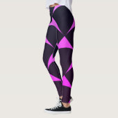 Leggings Motif de Miami géométrique rose et noir (Gauche)