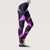 Leggings Motif de Miami géométrique rose et noir (Droite)