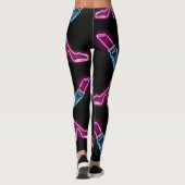 Leggings Motif de mode avec icônes de néon. (Dos)