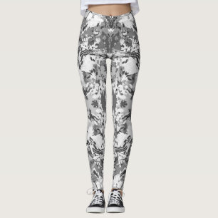 Leggings Motif de mode exclusif noir et blanc