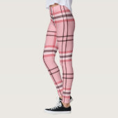Leggings Motif de mode rose et gris chic (Gauche)