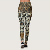 Leggings Motif de mosaïque d'automne Leopard All-Over-Print (Dos)