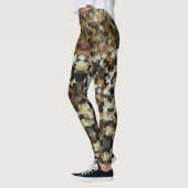 Leggings Motif de mosaïque d'automne Leopard All-Over-Print (Gauche)