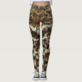 Leggings Motif de mosaïque d'automne Leopard All-Over-Print (Devant)